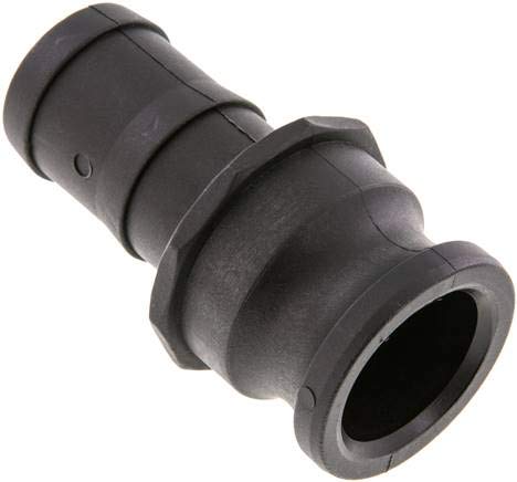 Conector Kamlock (E) de 38 (1-1/2 pulg.) mm, manguera de polipropileno. Material: polipropileno. Diámetro interior: 38 (1-1/2 pulg.) mm. PN: 6 bar.