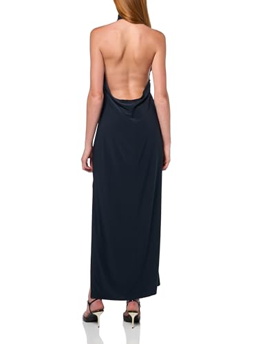 Image of Norma Kamali Women's Halter Turtle Side Slit Gown