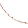day.berlin Damen Fußkette Twist in Rosegold 18k vergoldet, Fußkettchen gedreht 22cm + 5cm, variable Länge aus 316L Edelstahl, nickelfrei und wasserfest #4
