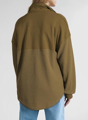 Image of SHEWIN Women Fall Sweatshirt Casual Half Zip Pullover Fall Top 2026 Clothes