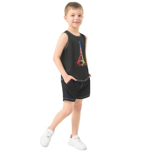 Boys Tank Top Shirts Mexican Style Capybara Sugar Skull Sleeveless T-Shirts Crew Neck for Kids Clothing Children4