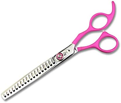 high-end Professional pet Care 7.0 inch pet Scissors JP440C Steel Silver (Fishbone Teeth Cut)