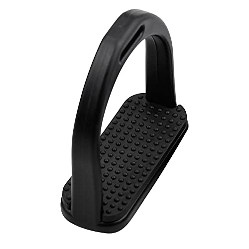 Winfred Stirrups for Saddle 1 Pair High Strength Horse Riding Stirrup Safety Stirrups Equestrian Stirrups Treads with Non-slip Rubber Pad (Small) - Black - Image 8