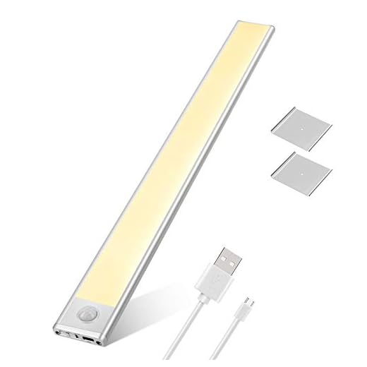 Luz Noctura con Sensor Movimiento, Tasmor Luz Armario 76 LEDS con 3 Modos, Luz Led Armario Magnética con USB Recargable, Lampara Nocturna para Pasillo, Cocina, Escalera,Gabinete (Luz Blanco Cálido )