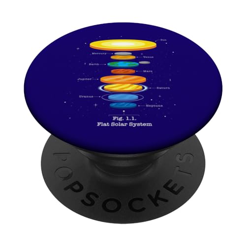 Astronomia ciência espacial planetário terra plana sistema solar PopSockets PopGrip intercambiável