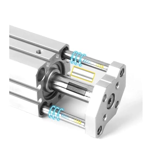 Vérin pneumatique double effet CQMB25 compact avec guide de tige - 3