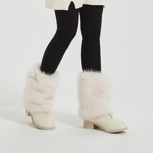 Fur Leg Warmers Furry Faux Fur Winter Leggings Boot Cuffs Toppers for Women3