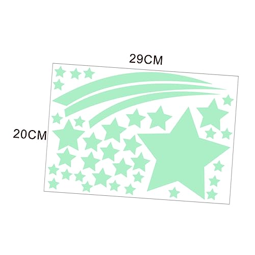 DOITOOL Adesivo Luminoso Adesivo De Parede Festivo Adesivo Fluorescente Esculpido Criativo Meteoro M
