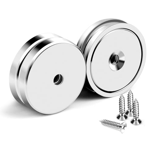 Image of DIYMAG Magnets with Countersunk Hole,1.26 Inch 110LBS 4 Pack