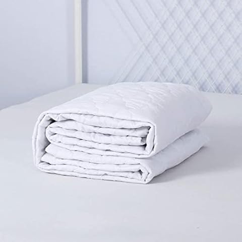 SPRINGSPIRIT Double Mattress Protector 4-Layer Quilted Waterproof Cover for Deep Mattress, Ultra Soft, 137 x 190cm Cover