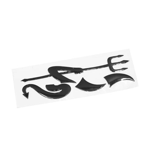 A ABSOPRO Autocollant de voiture en forme de diable 3D, autocollant de corne de voiture, réfléchissant, imperméable, autocollant adhésif décoratif
