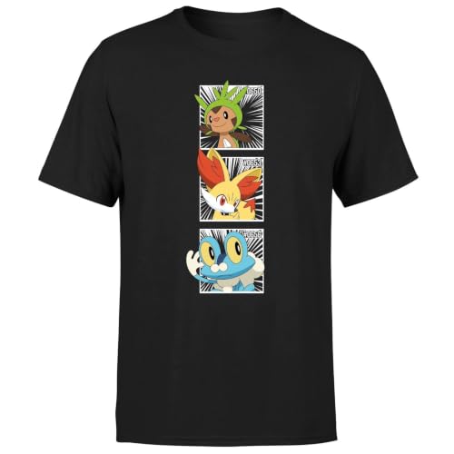 Official Pokémon Generation 6 Intro T-Shirt Mens Black - L