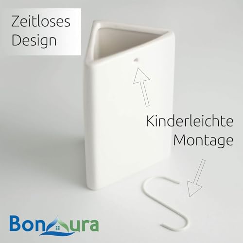 Luftbefeuchter Heizung Keramik Dreieckig I Haken & Duftöl [4er Spar-Set, 200ml] I Wasserverdunster für Heizkörper mit Duft I Verdunster & Befeuchter Wasser Behälter