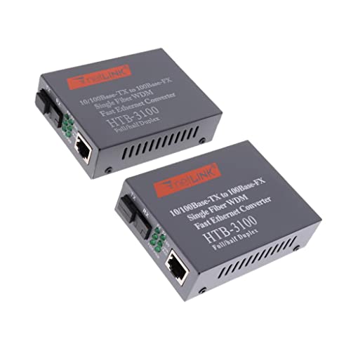 Image of Enakshi A Pair Fiber Optical Converter HTB-3100AB 10 /100Mbps Single Mode 25KM RJ45|Enterprise Networking, Servers|Switches & Hubs |Package Includes:2 Pieces Fiber Optic Converter