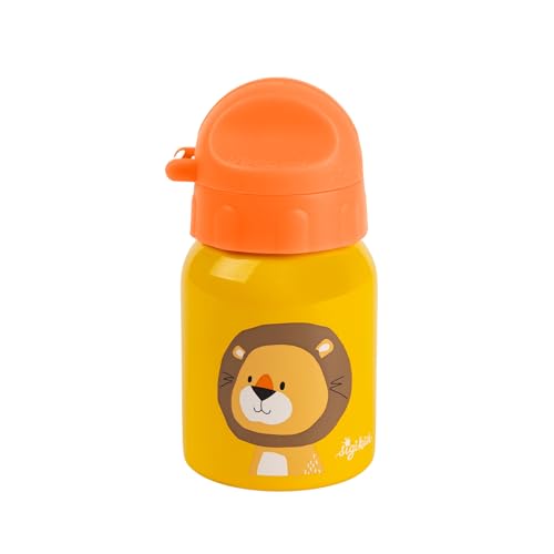 SIGIKID 25115 Trinkflasche Löwe Forest Kinderflasche Mädchen und Jungen Accessoires empfohlen ab 3 Jahren gelb 250ml
