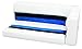 Wise 8WD107-1008 Deluxe Series Pontoon 46" Left Corner Lounge Cushion Only, White/Navy/Blue