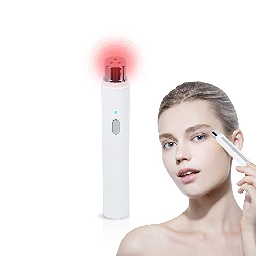 Eye Massager Wand with Heat - Ionic Eyes Facial Massager 42â„ƒ Heated - Dark Circle Remover Eye Bags Remover for Women Eye Puffiness Eye Fatigue Relief - Sonic Face Massager Putty Eye Lip Wrinkle Pen