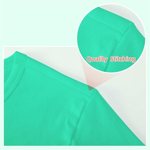 Image of Girls /Kids /Toddlers Crew Neck Cotton T-Shirts Short Sleeve Summer Basic Tops(Age 2-12Y)