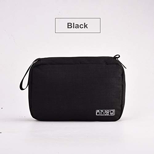 Multi-función Bolsa De Almacenamiento Colgante Organizador Impermeable Viaje Portátil Organizador De Equipaje Baño Artículos De Tocador Cosmético Bolsas De Maquillaje-Negro 24.5 * 13 * 7.5cm