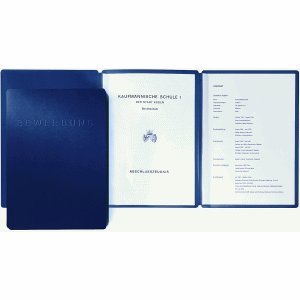 Pagna 25 x Bewerbungsmappenset Supreme 3-teilig 2 Mappen blau