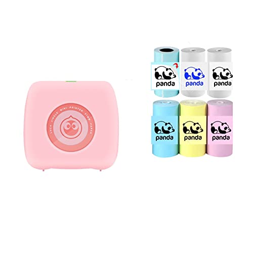 Image of Mini Printer Portable Thermal Printer Photo Lable Printing Pocket Printer(Luck-Pink add 6Color)