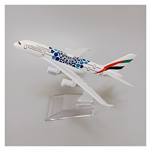Airbus 380 A380 modelo de avión de metal aleación 16cm kit de juego hobby colección 3