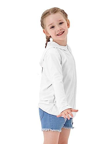 Image of TAGIHOO Kids Active Zipper Sun Protection Jacket Boys Girls Hooded Cooling Shirt Pockets Fishing Running Outdoor