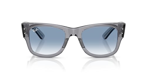 Ray-Ban RB0840S Mega Wayfarer Square Sunglasses, Transparent Grey/Clear Gradient Blue, 51 mm - image 1