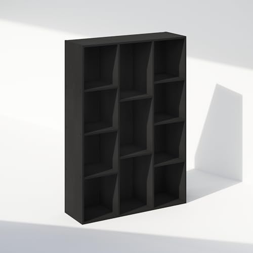 Image of Furinno Reed Closet Organizers and Storage, 11-Cube Closet Organizer, Open Shelf Closet Storage, for Wardrobe, Bedroom, Living Room, Blackwood