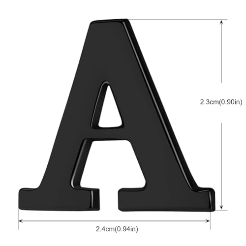 Image of HONEY BEAR Initial Alphabet Letter Lapel Pins Collar Badge Brooches for Mens /Womens Shirt Dress Decoration Black