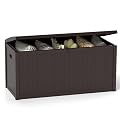 ZYJOYY Outdoor Storage Box, 120 Gallon Waterproof Deck Box with Lid Indoor and Outdoor Use, Resin Storage Bin for Package Delivery, Patio Cushions, Gardening Tools, Lockable, UV Resistant