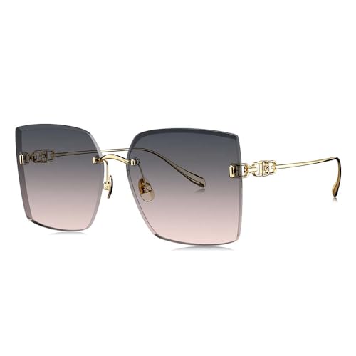 BOLON Women Trendy Elegant Oversized Square Sunglasses, Exclusive Eyewear Brand of EssilorLuxottica
