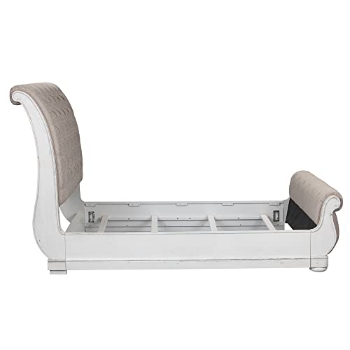Liberty-Furniture-INDUSTRIES-Magnolia-Manor-King-Uph-Sleigh-Bed-W82-x-D105-x-H60-White Liberty Furniture INDUSTRIES Magnolia Manor King Uph Sleigh Bed W82 x D105 x H60 White