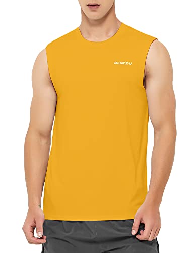 Image of DEMOZU Men's Sleeveless Workout Swim Shirt Quick Dry Athletic Muscle Beach Tank Top Big and Tall