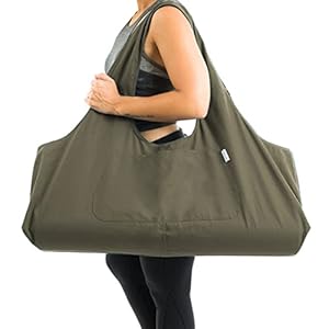 Yogiii Large Yoga Mat Bag, Large Yoga Mat Tote Sling Carrier W/Side Pocket