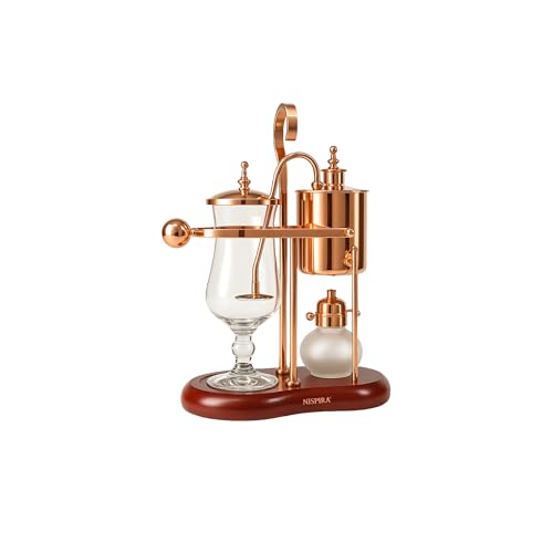 Nispira Belgium Royal Family Balance Syphon Unique Gravity Vintage Coffee Maker Vacuum Brewing System Copper 500 ml