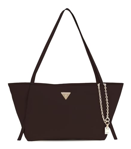Sac à épaule GUESS Devon marron foncé avec 3 compartiments distincts