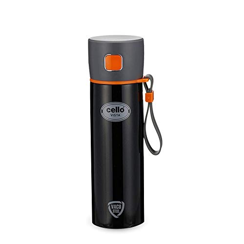 Image of Cello Vista Stainless Steel Flask, Double Walled, 500 ml, Black
