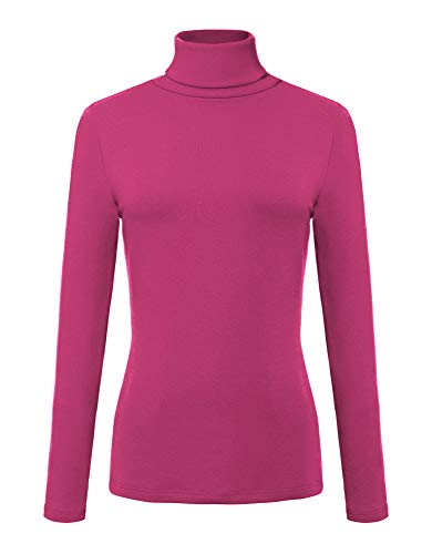 Urban CoCo Women's Long Sleeve Turtleneck Slim Fitted T Shirts