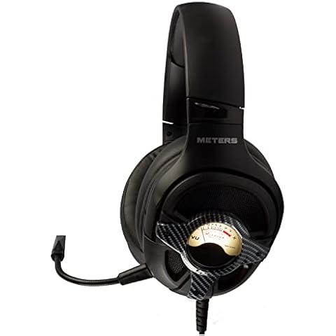 Auriculares gaming METERS M-Level-UP Carbon con medidor VU Cover