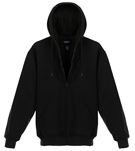 Image of Gioberti Men's Soft Heavyweight Sherpa Lined Fleece Hoodie Jacket