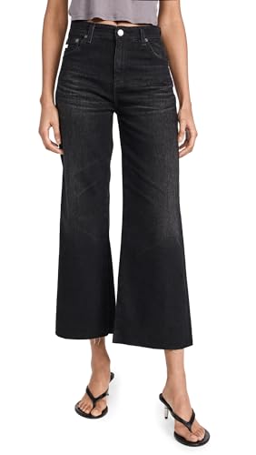 AG Adriano Goldschmied Women's Saige High Rise Straight Wide Leg Crop Jean