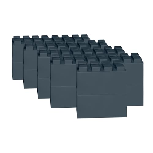 EverBlock 12' x 6' Full Size Plastic Modular Bulk Pack | Giant Building Blocks | Easy to Connect & Reuse | Indoor & Outdoor Use | Build Displays & Structures | Dark Gray