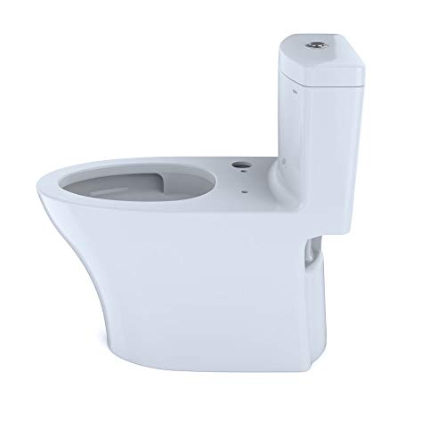 Toto Cst646Cemfgat40#01 Aquia 0.8/1.28 Gpf Dual Flush One Piece Elongated Chair Height Toilet With Dynamax Tornado Flush Technology - Less Seat #TOP1