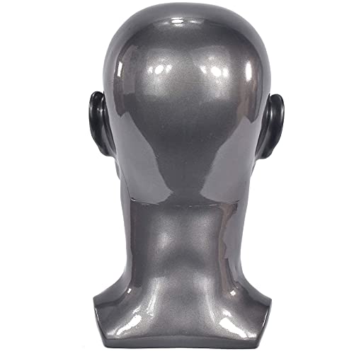 Male Mannequin Head Professional Male Manikin Head for Display Wigs, Hats, Headphone, Mask, Sunglasses, Earrings, Jewelry and Scarves Display Stand