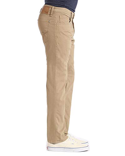 Mavi Zach Men's Straight Leg Pants, Regular Rise Twill Pants for Men, British Khaki Twill, Khaki Work Pants, 31 x 303