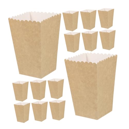 MOTHNUR 24 Piezas Cajas de Kraft Contenedores Portátiles para Snacks y Pollo Frito Pequeños y Sólidos para Fiestas Cine y Picnics