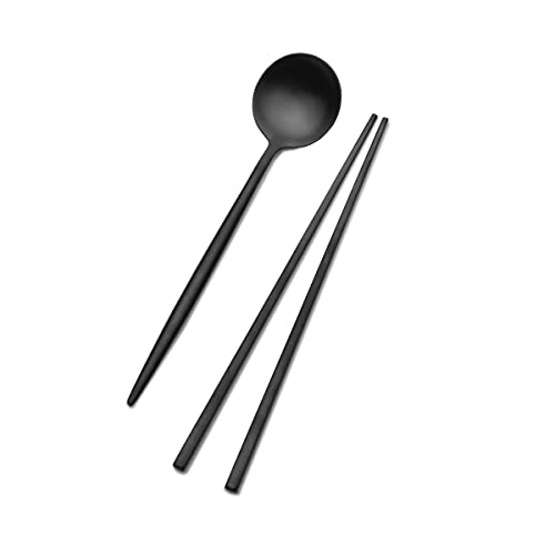 Studio Nova Premium 18/10 Stainless Steel Black Chopsticks & Spoon Set by Studio Nova - Image 9