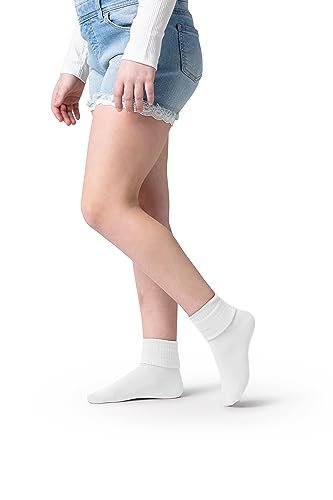 Sensory Seamless Socks For Kids Viscose Bamboo No Seam Toe Girls School Uniform Sock 3-6 Pk3