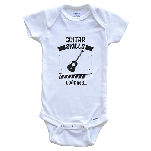 Guitar Skills Loading Funny Guitar Baby Bodysuit
